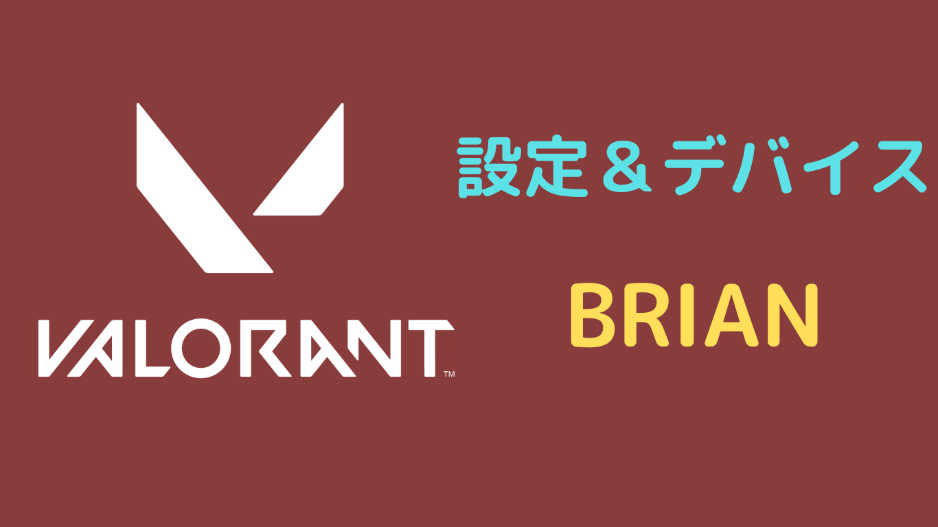 BRIAN valorant 設定