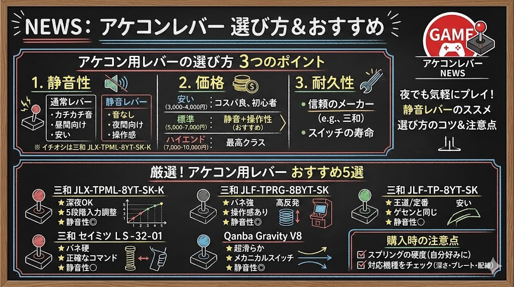 アケコン 静音レバー