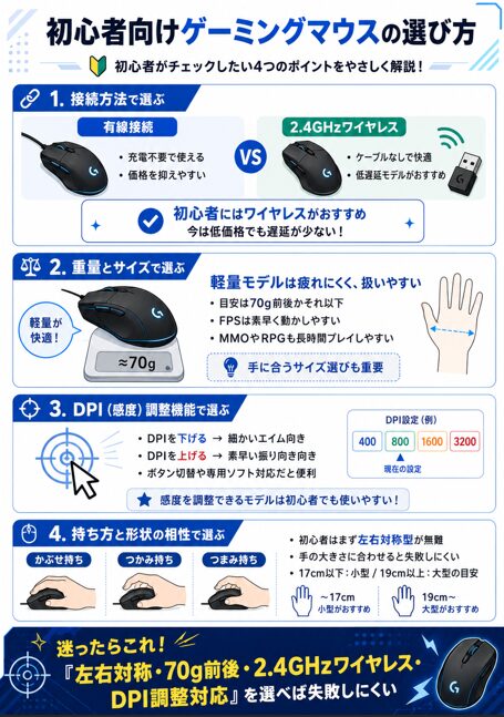 ゲーミングマウス 初心者
